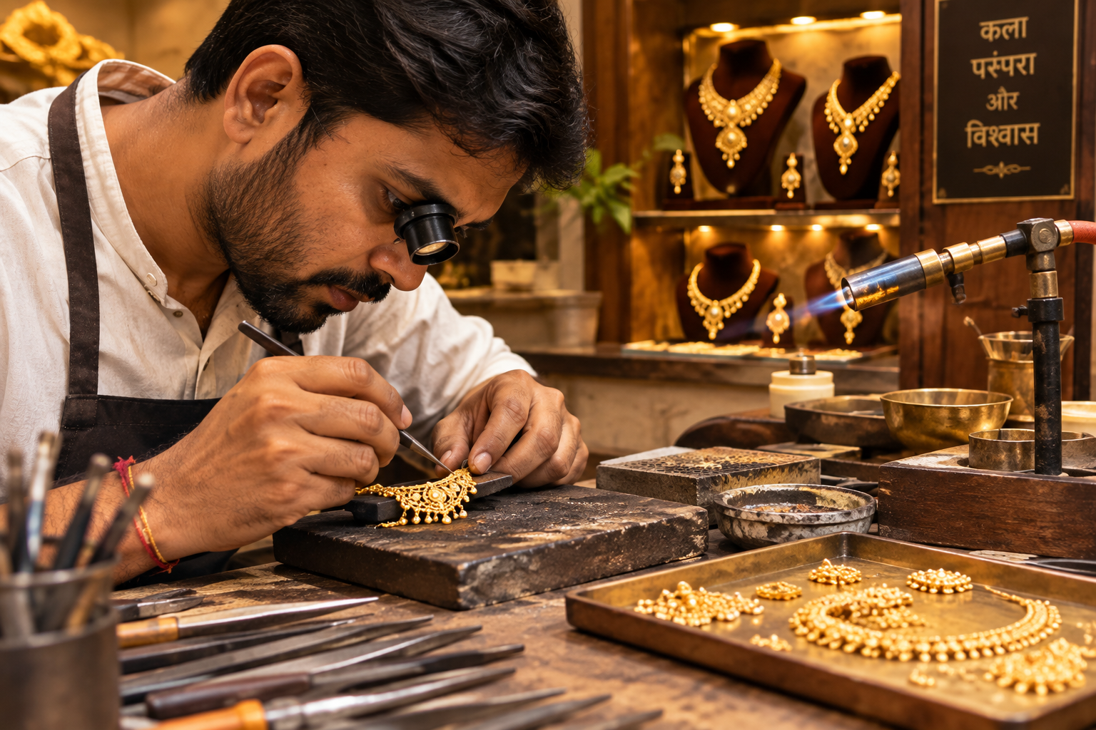 Karigar Making Jewelry